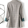 Plaid Blazer Women Vintage Coats Casual Female Long Sleeve Loose Office Ladies Suit Coat Jacket Women blazers P365