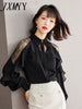 High-Quality Plaid Chiffon Shirt Women's Thin Section 2023 Spring And Autumn Top Elegant Temperament Small Shirt
