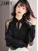 High-Quality Plaid Chiffon Shirt Women's Thin Section 2023 Spring And Autumn Top Elegant Temperament Small Shirt