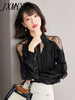 High-Quality Plaid Chiffon Shirt Women's Thin Section 2023 Spring And Autumn Top Elegant Temperament Small Shirt
