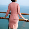 Professional Women Skirt Suits 2023 Spring Striped Blazer and Skirt Office Ladies Business Work Wear