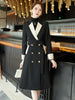 Red Khaki Black Women Blazer Casual Ladies Long Jacket Coat For Autumn Winter Wear