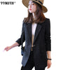S-4XL Large Size Women's Suit Office Professional Wear 2022 Autumn and Winter Slim Plaid Long-sleeved Ladies Jacket