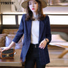 S-4XL Large Size Women's Suit Office Professional Wear 2022 Autumn and Winter Slim Plaid Long-sleeved Ladies Jacket