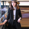 S-4XL Large Size Women's Suit Office Professional Wear 2022 Autumn and Winter Slim Plaid Long-sleeved Ladies Jacket
