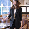 S-4XL Large Size Women's Suit Office Professional Wear 2022 Autumn and Winter Slim Plaid Long-sleeved Ladies Jacket