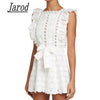 High Quality Self Portrait Dress 2022 Women Summer A-line Hollow Out Lace Dress High Waist Sleeveless Beach Dress
