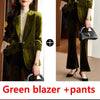 Shiny  Velvet Autumn Winter Formal Blazer Women Business Suits with Sets Work Wear Office Uniform Pants Jacket