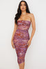High Quality Strapless Bodycon Dress Women Party Dress 2022  Midi Dress House of Cb Dress Mesh Celebrity Evening Club Dress