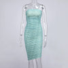High Quality Strapless Bodycon Dress Women Party Dress 2022  Midi Dress House of Cb Dress Mesh Celebrity Evening Club Dress