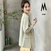 Three Quarter Sleeve Blazer for Korean Teenage Girls Loose Fit Streetwear Womens Autumn Trends Suit Jackets