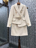 Tweed Wool Sets 2022 Autumn Winter Jacket Set Women Wool Blend Wool Blazer Coats+Mini Woolen Skirt Sets Two Piece
