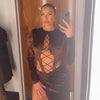 Velvet Long Sleeve Hollow Out Sexy Dress Women O-neck Bandage High Split Dress Female Party Club Vintage Dress