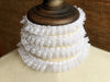 White Sequence Lace Fabric Pleated Elastic Lace Ribbon Toy Dolls Clothing Collar Dress Trim DIY Sewing Guipure P034