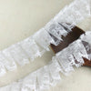 White Sequence Lace Fabric Pleated Elastic Lace Ribbon Toy Dolls Clothing Collar Dress Trim DIY Sewing Guipure P034