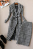 Winter Women's Suits Skirt Set 2022 Temperament Slim Wool Long Ladies Coat Jacket Slim Skirt Two-piece