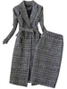Winter Women's Suits Skirt Set 2023 Temperament Slim Wool Long Ladies Coat Jacket Slim Skirt Two-piece