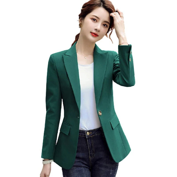 Wome Blazer 2023 Spring Autumn Jackets Long Sleeve Lady Office Work Wear Uniform Tops Suit  Female Outerwear