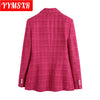 Women Blazer Suit Jacket 2023 Autumn and Winter Waist Loose Temperament Pure Color All-match Elegant Clothes