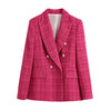 Women Blazer Suit Jacket 2023 Autumn and Winter Waist Loose Temperament Pure Color All-match Elegant Clothes