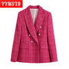 Women Blazer Suit Jacket 2023 Autumn and Winter Waist Loose Temperament Pure Color All-match Elegant Clothes