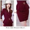 Women Office Skirt Suit Two Piece High-end Summer 2023 Classic Mid Sleeve Professional Ladies Jacket Slim Skirt