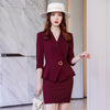 Women Office Skirt Suit Two Piece High-end Summer 2023 Classic Mid Sleeve Professional Ladies Jacket Slim Skirt