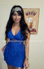 High Quality Women's Elastic Knitted White HL Deep-V Sleeveless Sequined Tassel Bandage Dress Celebrity Sexy Party Dress