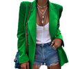 Women's Jacket 2023 Casual Long Sleeve Shoulder Pad Suit Blazer Jacket Women Sexy Green Blazer Outfit Office Ladies