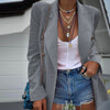 Women's Jacket 2023 Casual Long Sleeve Shoulder Pad Suit Blazer Jacket Women Sexy Green Blazer Outfit Office Ladies