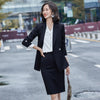 Yellow Black White Blazer and Skirt Suit Women Office Ladies Formal Business Work Wear Two Piece Set