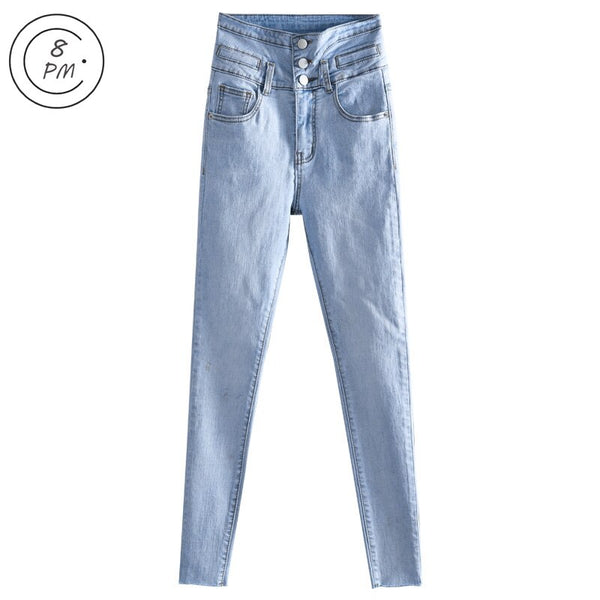 High Rise Skinny Jean Women 2022 Butt Lifting Soft Stretchy Jeans Slim High-profile Pencil Pants Stretch Skinny Legging ouc155