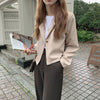 High Street Casual Blazers Women Korean All-match Spring Short-style Tender Ins Popular Solid Suits Social Streetwear OL