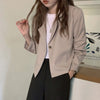 High Street Casual Blazers Women Korean All-match Spring Short-style Tender Ins Popular Solid Suits Social Streetwear OL