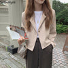 High Street Casual Blazers Women Korean All-match Spring Short-style Tender Ins Popular Solid Suits Social Streetwear OL