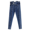 High Street Push Up Black Denim Pants Mujer Low Waist Skinny Pencil Pants Femme Super Stretch Slim Soft Comfort Jeans