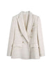 High Street Turn-down Collar Double Breasted Button Solid