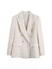 High Street Turn-down Collar Double Breasted Button Solid