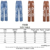 High Street Women's Heart Printed Y2K Baggy Jeans pants Women High Waist Harajuku Straight Jeans Vintage Woman Denim Trousers