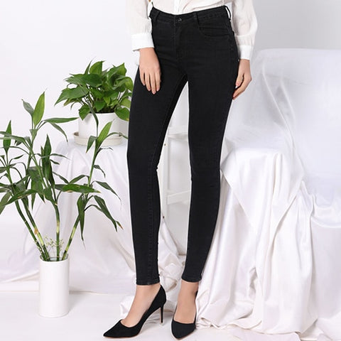 High Waist Black Jeans Women Plus Size Skinny High Stretch Women's Jeans For Woman Denim Pencil Pants Trousers Feminino TATARIA