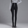 High Waist Denim Pencil Pants 2022 winter Dark Blue Skinny Jeans Woman  for Women Korean Chic Show Slim Jean Female Plus size