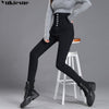 High Waist Denim Pencil Pants 2022 winter Dark Blue Skinny Jeans Woman  for Women Korean Chic Show Slim Jean Female Plus size