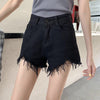 High Waist Denim Shorts Women Summer  Pocket Tassel Hole Ripped Jeans Short Female Femme Short Pants