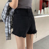 High Waist Denim Shorts Women Summer  Pocket Tassel Hole Ripped Jeans Short Female Femme Short Pants