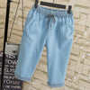 High Waist Jeans Woman Stretch Summer Denim Pants Trousers Plus Size 5XL Capri Jeans For Women Short Harem Pants Female C4553
