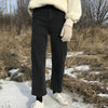 High Waist Jeans Women Chic Harajuku Ankle-Length Washed Casual Stylish All-match Simple Teenagers Denim Trousers Popular Femme