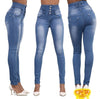 High Waist  Jeans Women Colombian Levanta Cola Good Stretchy Pencile Jeans Vintage Pants Plus Size  Female ouc451