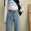 High Waist Jeans Women's Clothing Spring And Autumn 2022 Loose Wide Pants
