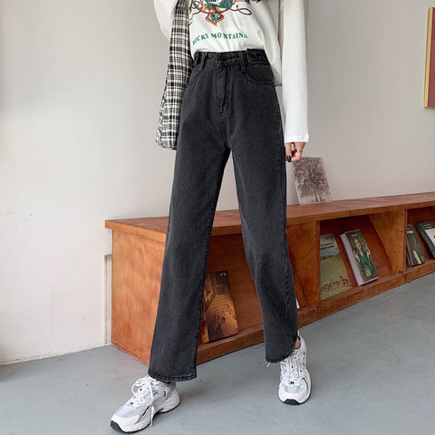 High Waist Jeans Women's Clothing Spring And Autumn 2022 Loose Wide Pants