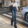 High Waist Loose Comfortable Jeans For Women Wide Leg Pants Elastic Boyfriend Style Denim Pants Trousers Plus Size